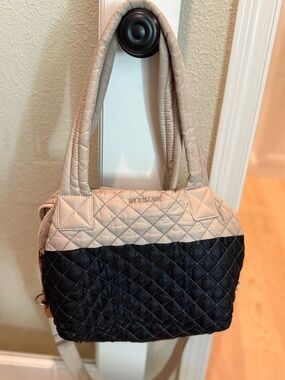 MZ Wallace Small Sutton Bag Cream Black